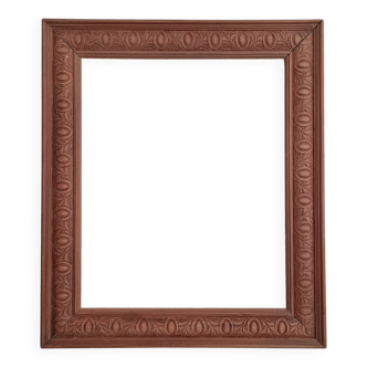 Cadre en bois ancien sculpté 64 x 54