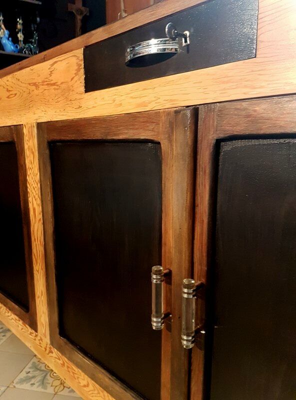 Ancien Buffet Meuble comptoir 2 faces Type Ilot.