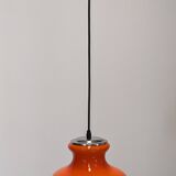 Orange opaline pendant light, 1960s-70s