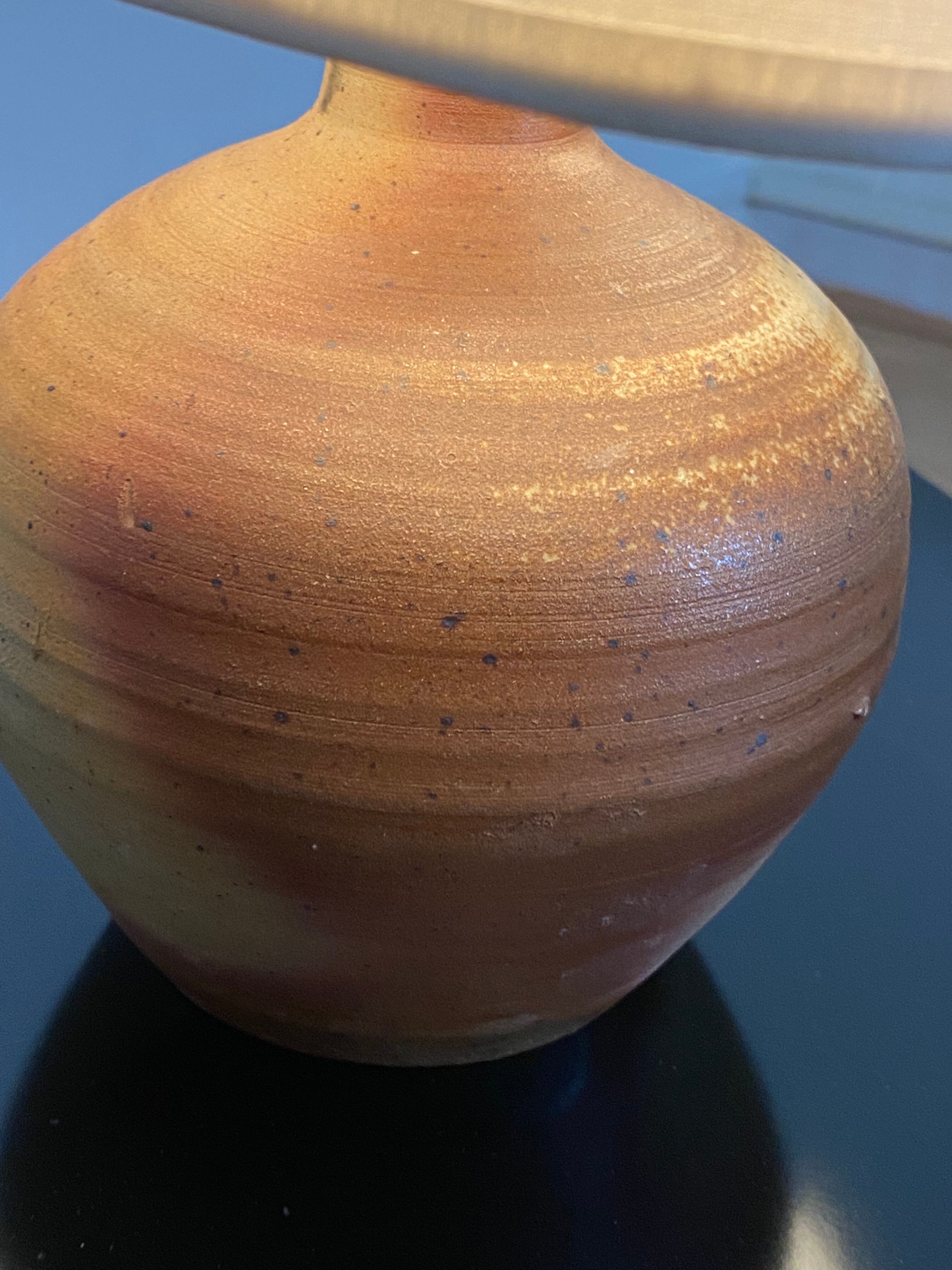 Vintage stoneware lamp