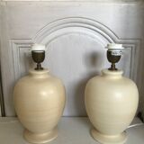 Pair of Kostka ceramic lamps