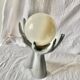 Vintage ceramic "hands" lamp - Wit Delfts - Made in Holland