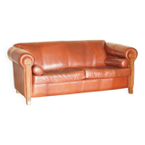 Vintage leather canapé in Art Nouveau style