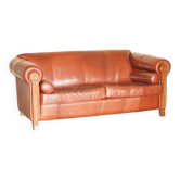 Canapé vintage en cuir style Art Nouveau