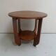 Table basse ronde en chêne Art Déco