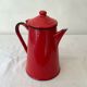 Vintage 1950 red enamelled sheet metal