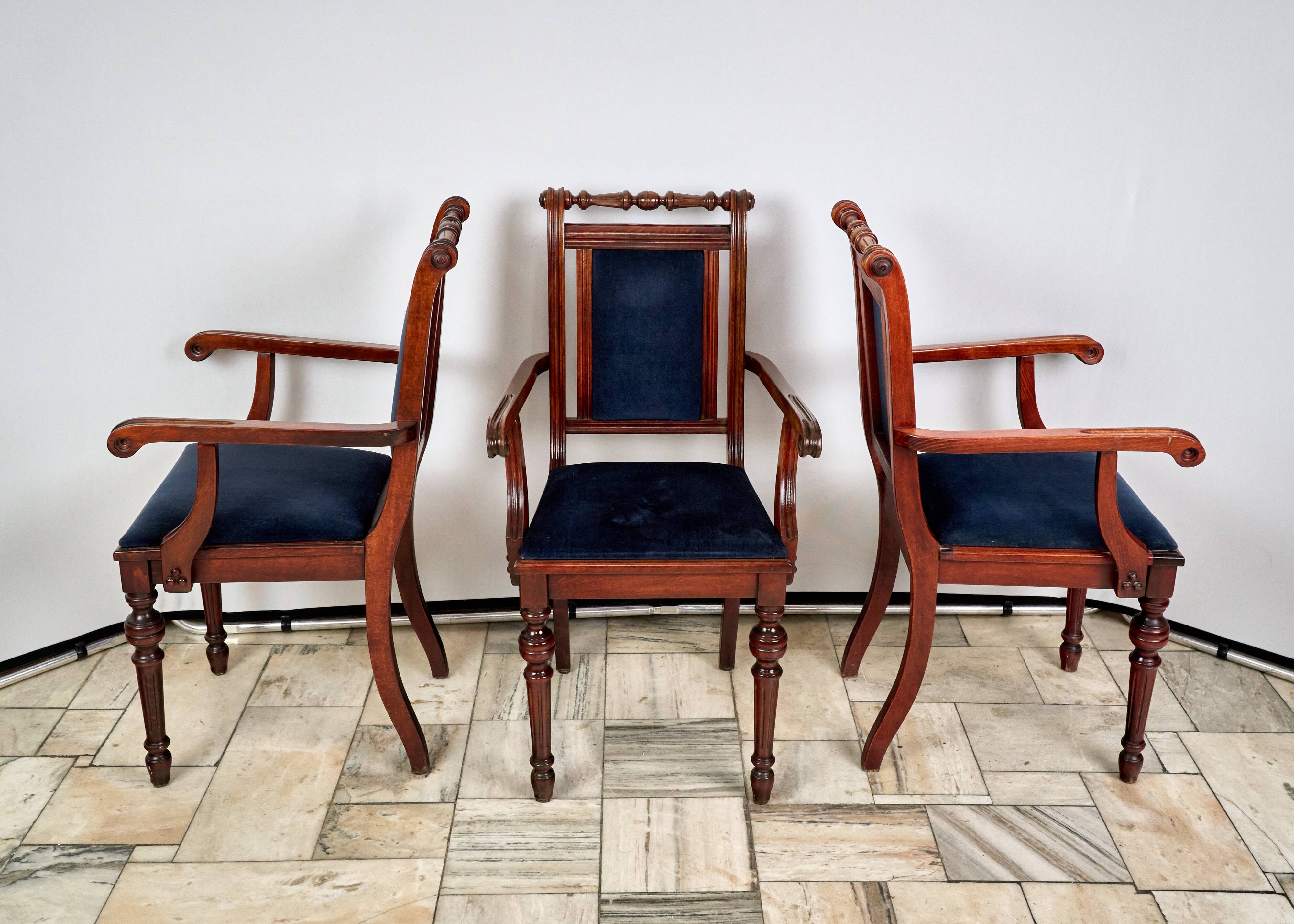 Set of 7 Eclectic Style Chairs FAMEG Radomsko, 1970s/80s