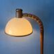 Mid-century floor lamp in brown wood by Steinhauer with an acrylic glass shade.