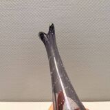 Purple/transperent Beak vase in mouth-blown glass of high quality. Danish design