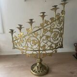 Chandelier en bronze doré, fin XIXème