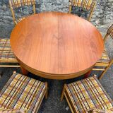 Table + 6 chaises baumann vintage 1970