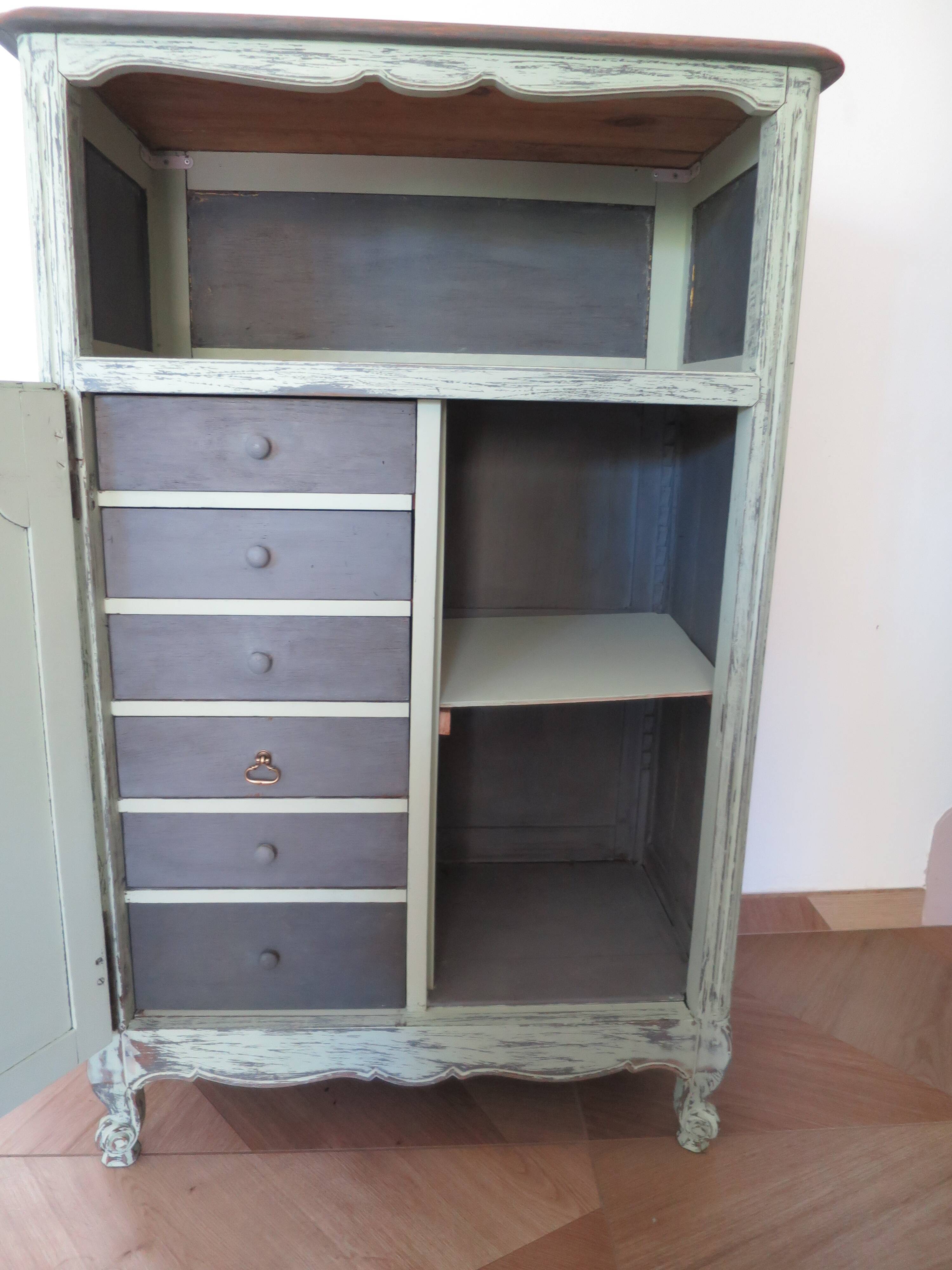 Vintage - Jam cupboard - Low sideboard - Rustic / Shabby chic - Solid wood