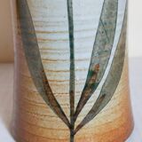 Vintage enameled stoneware potter's diabolo vase