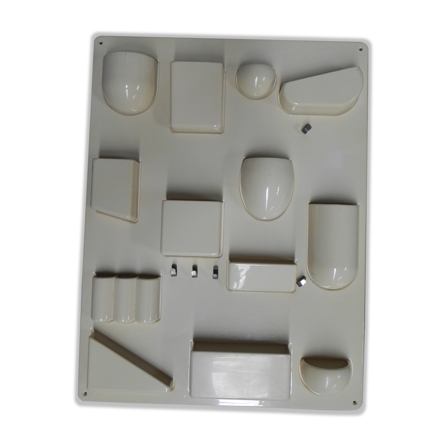 Vintage plastic wall rack, storage system