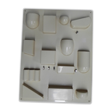 Vintage plastic wall rack, storage system