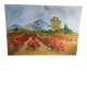 Tableau paysage automnal texturé, signé Jane