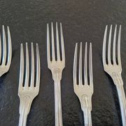 Master Goldsmith : Alfénide, Christofle, Paris - Series of 8 table forks - Chinon model