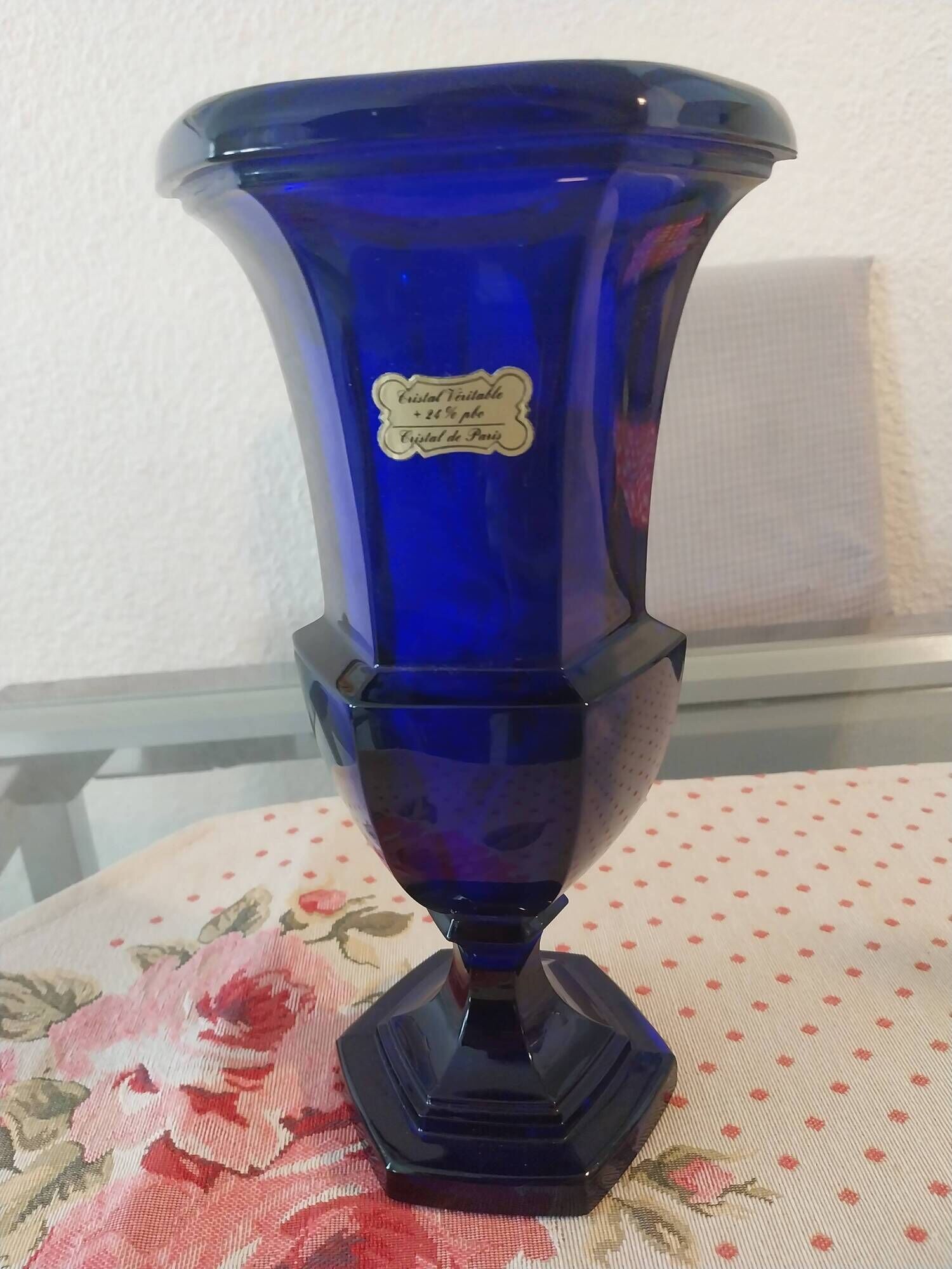 Vase en cristal de Paris style Médicis