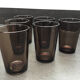 Set of 6 glasses glasses Vereco smoked brown color