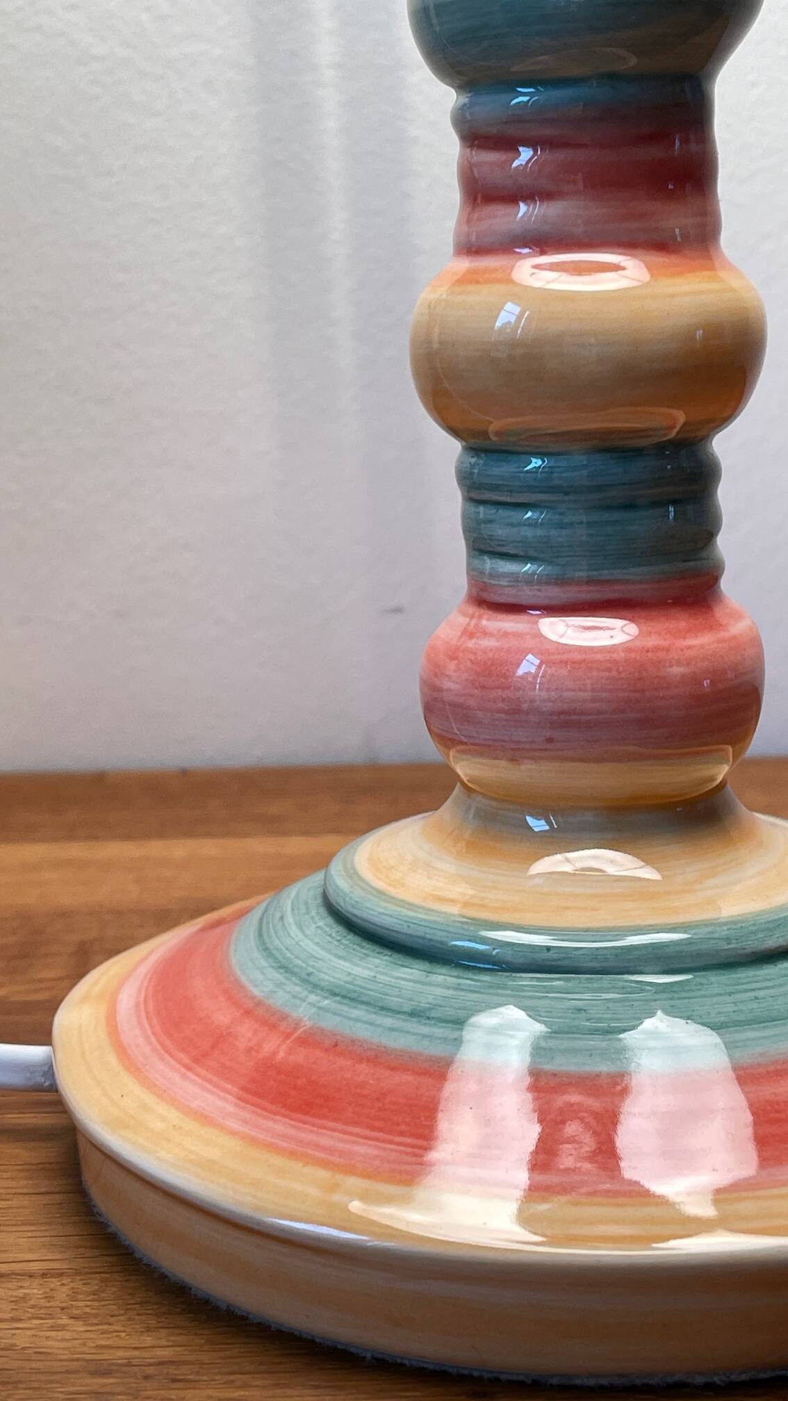 Ceramic lamp by 0. corro vintage