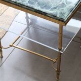 Table d'appoint en marbre vert vintage