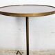 Guéridon tripode en laiton et formica, années 1960
