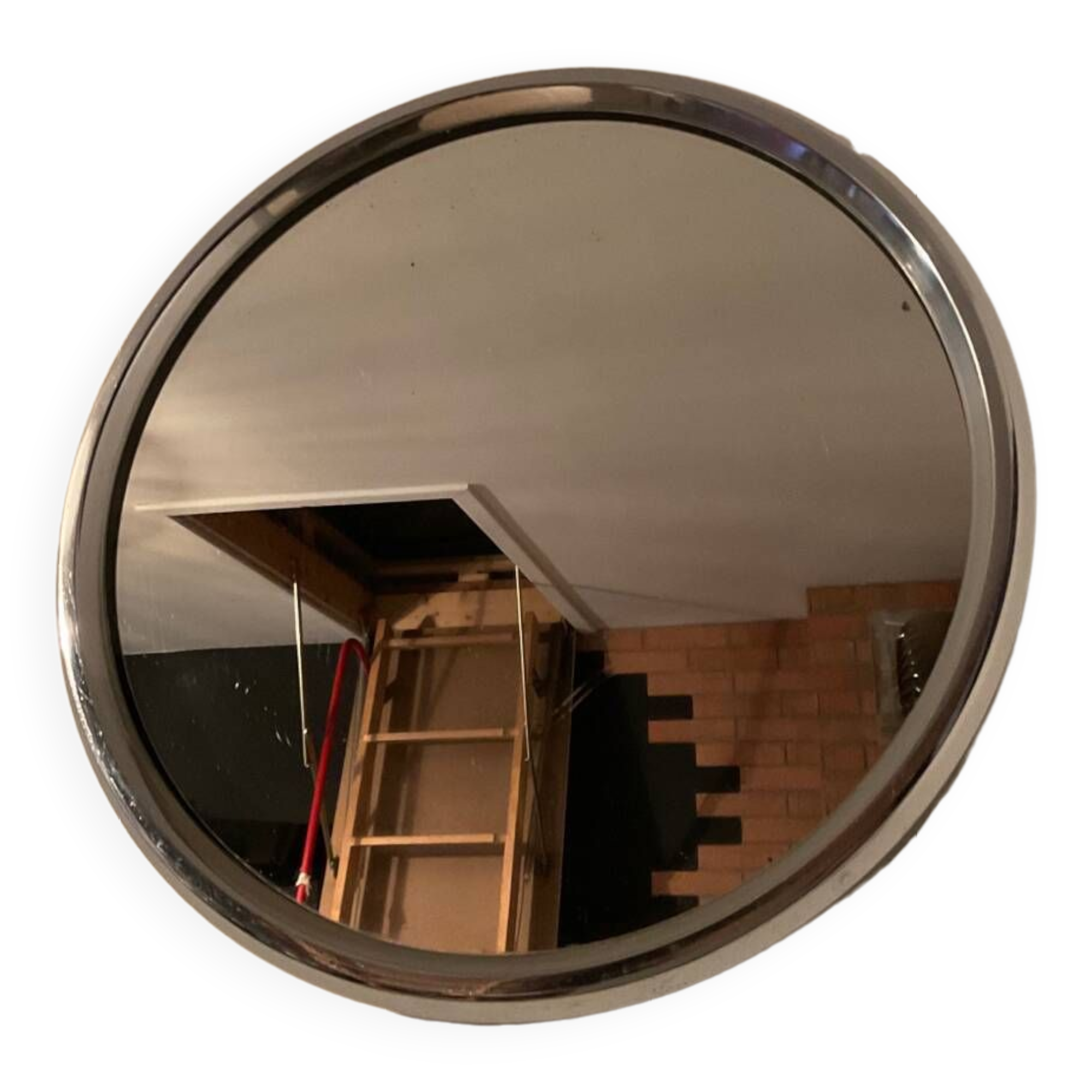 Vintage stainless steel mirror from the 50s and 60s