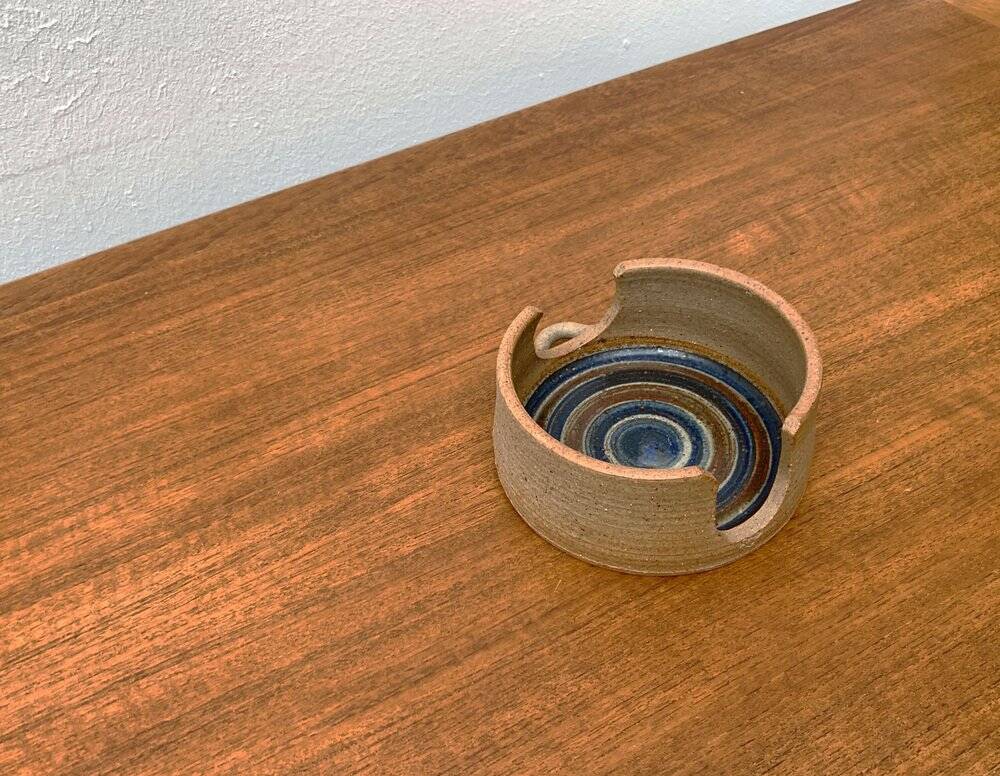 Scandinavian candlestick from a Danish studio by Kate and Klaus Friederichsen for Finke Keramik, 1970s.