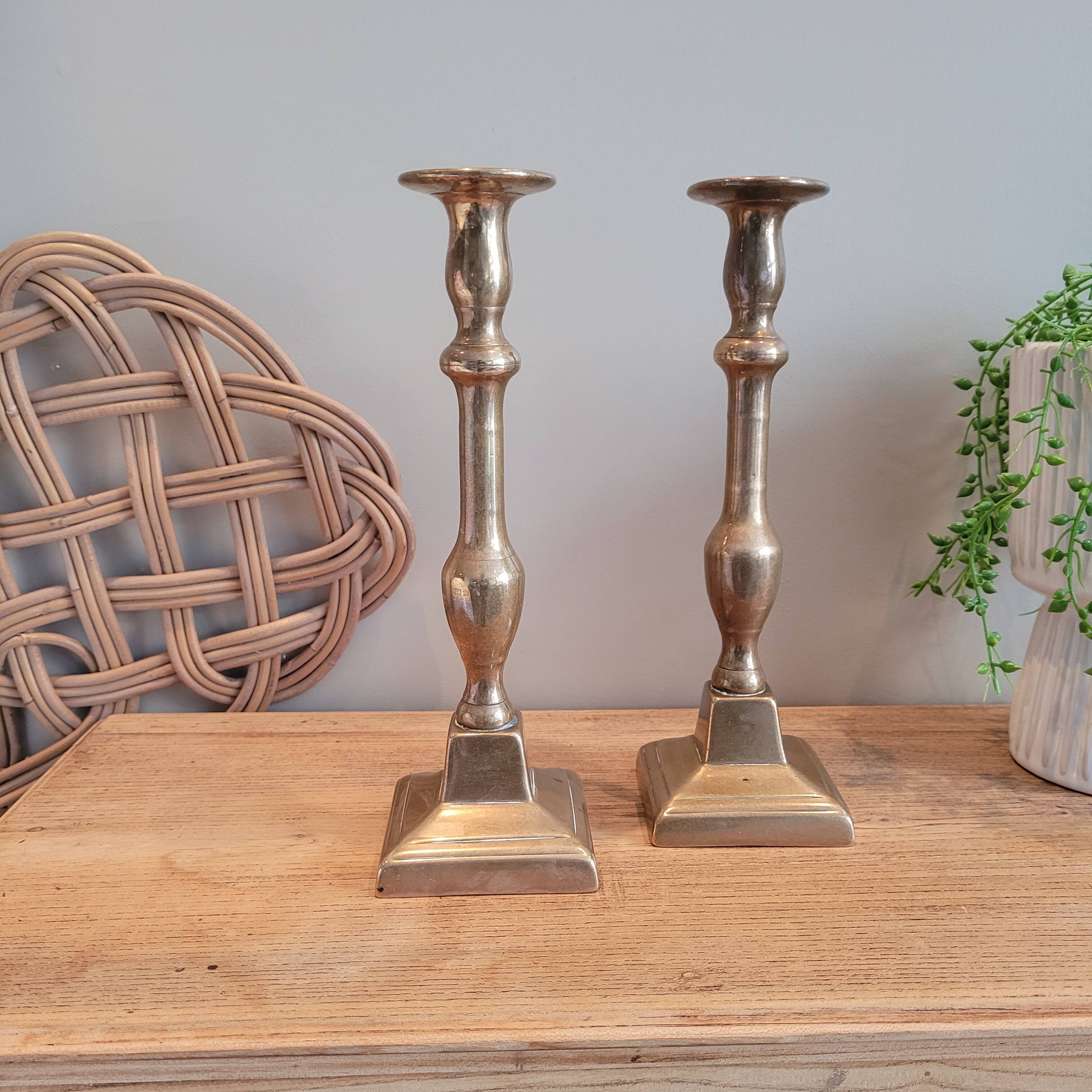 La Redoute x Selency pair of brass candle holders 02