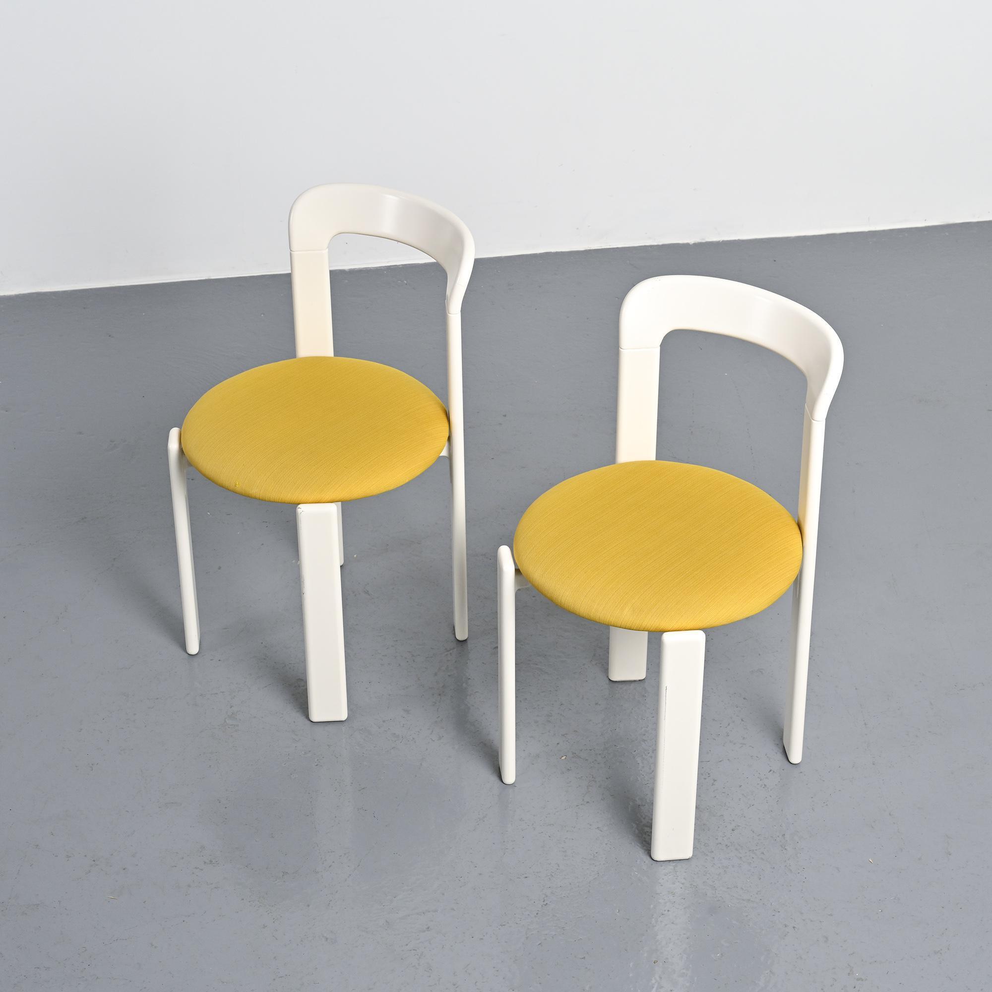 Set of two chairs and a stool by Bruno Rey, Dietiker, circa 1975.