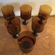 Lot de verres pieds en bois