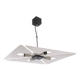 Postmodern Square Silver Metal Pendant, 1970s