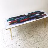 coffee table with ceramic tiles, 60s