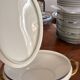 Small Soup Tureen Porcelain Limoges Blue Gold Betoule & Legrand France 1/2