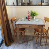 Vintage oak farm table 50s