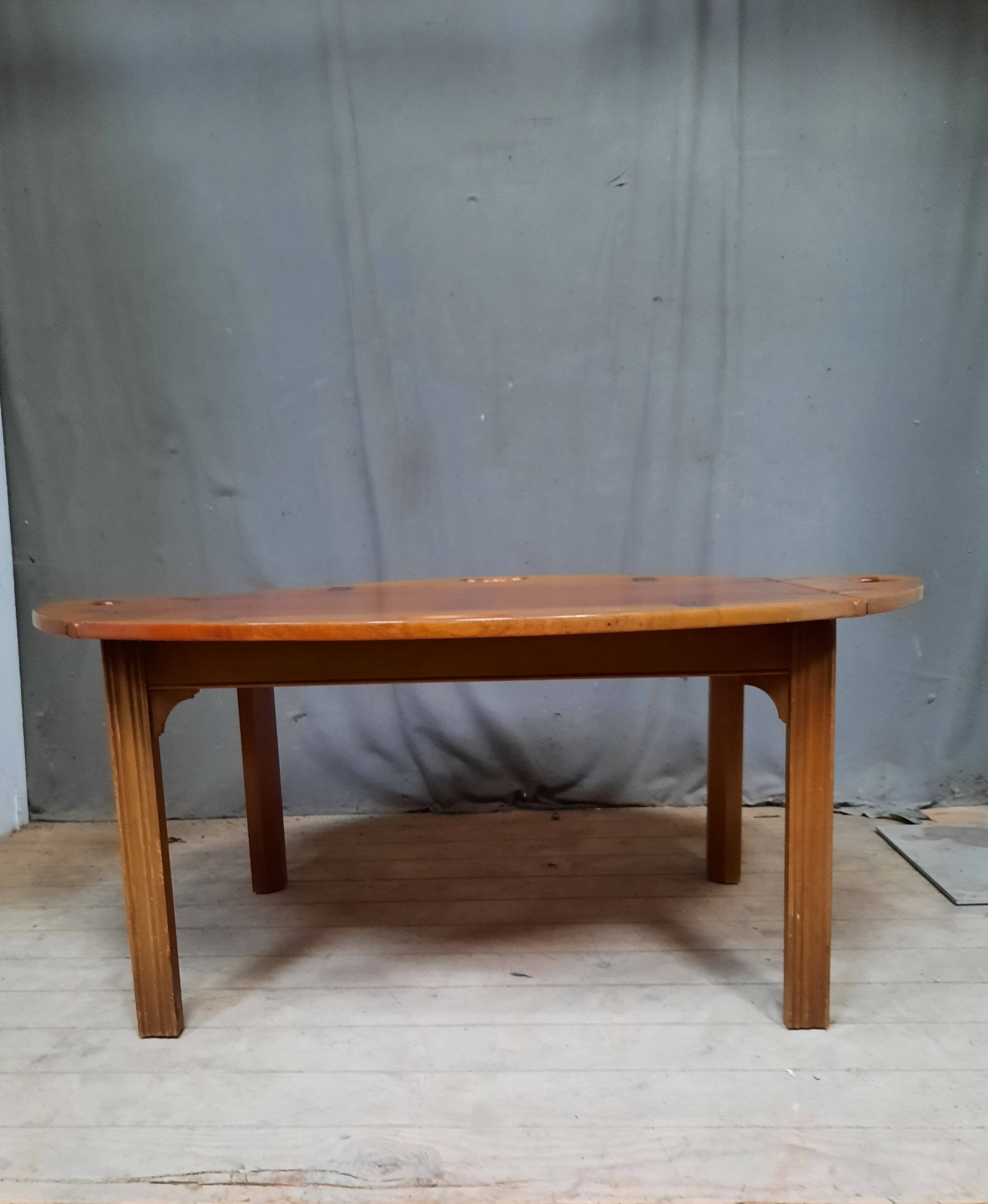 Mahogany boat coffee table