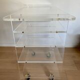 Desserte/Meuble-TV plexiglas transparent