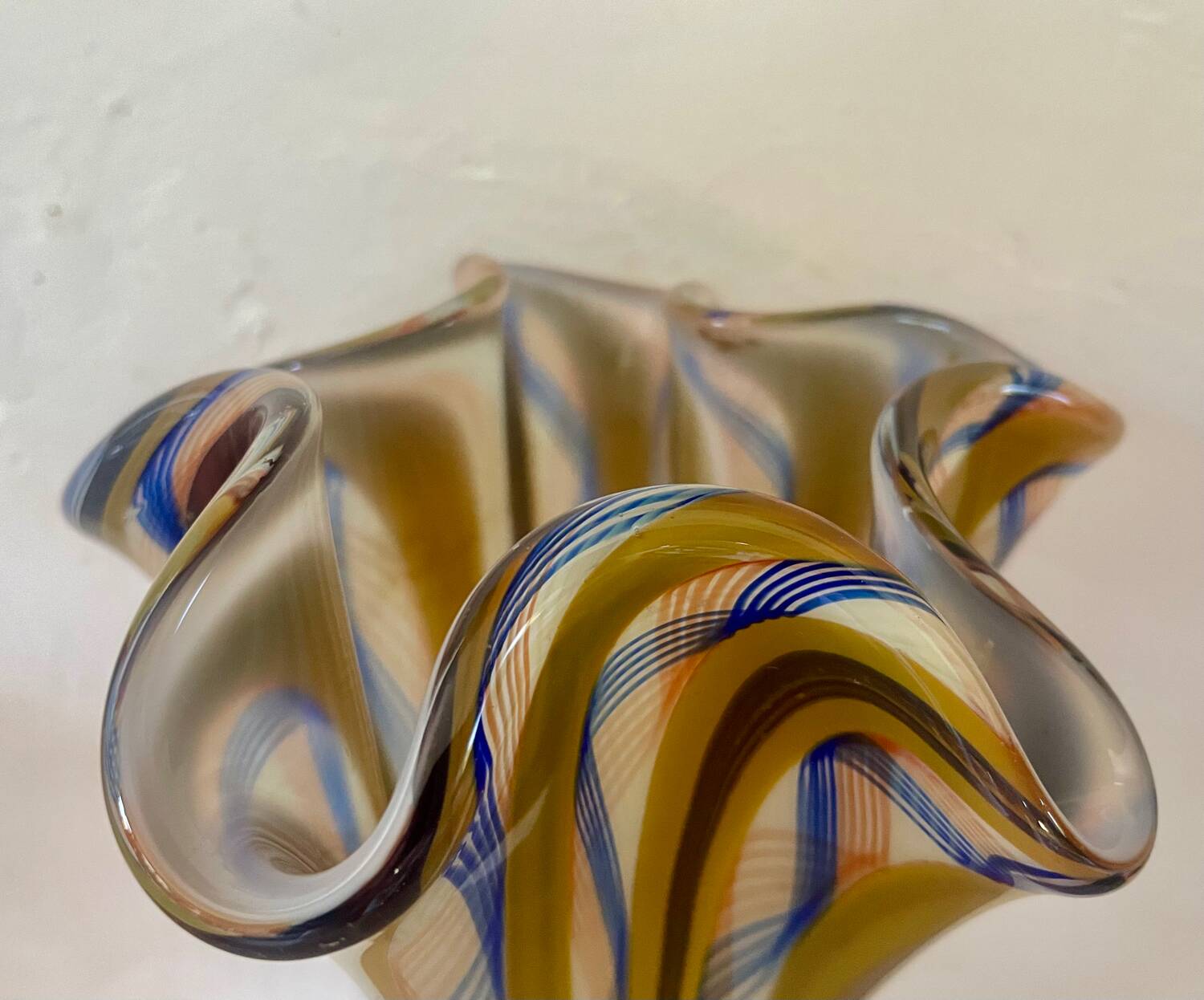 Vintage Murano Striped Vase