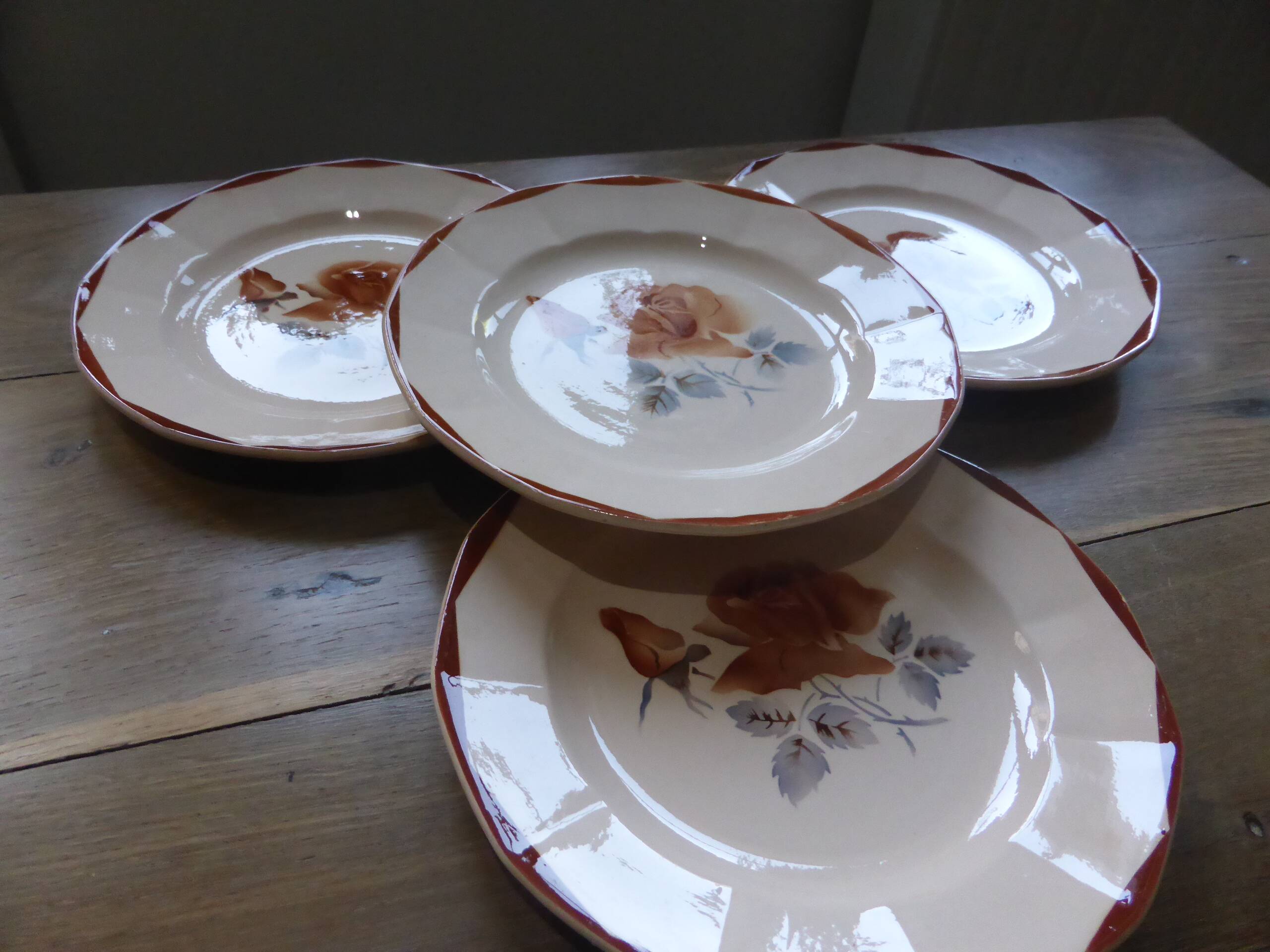 4 dessert plates from Digoin Sarreguemines 200892