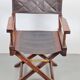 Vintage Director's Folding Chair in Wood and Leather, 1970s
