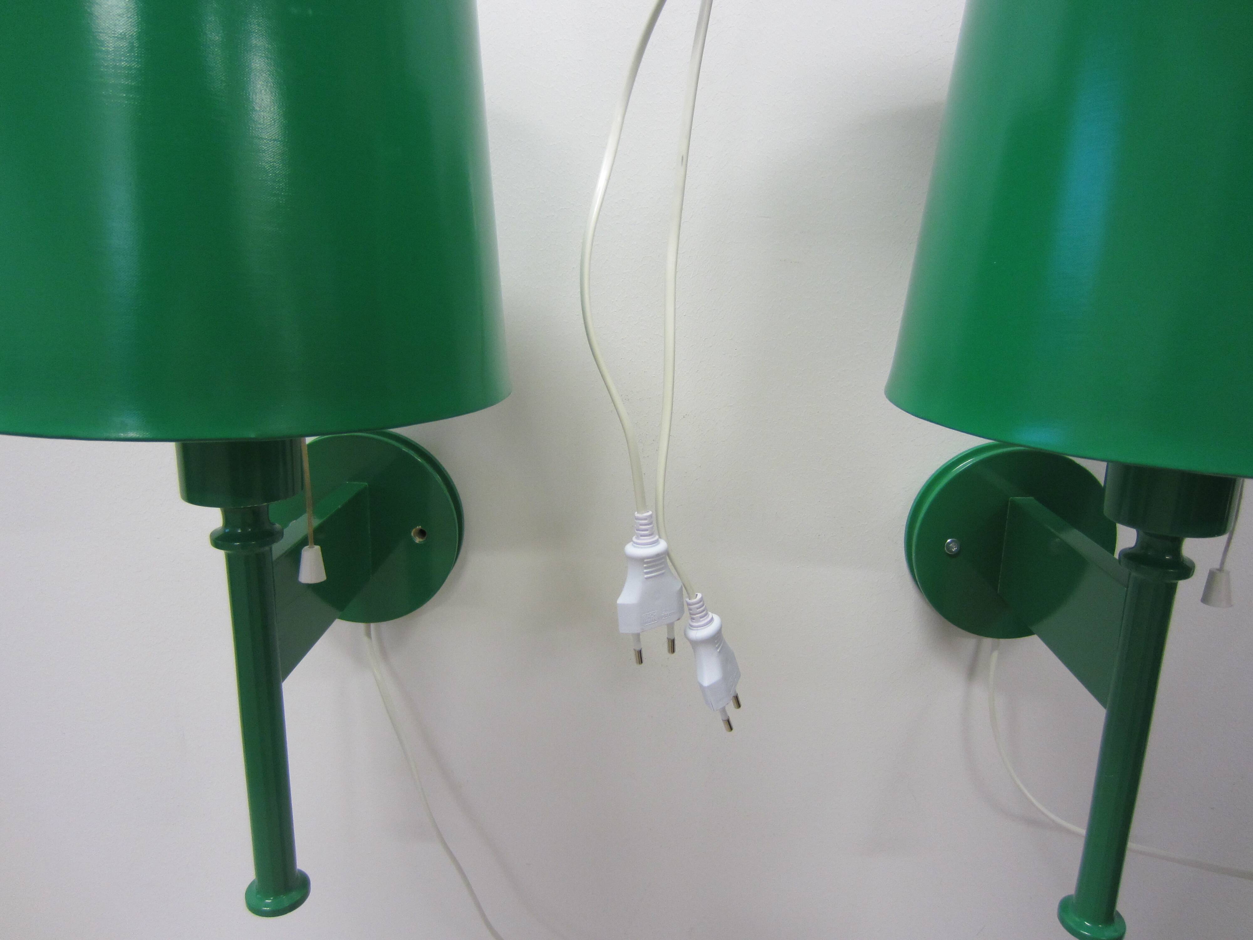 Pair of Scandinavian Luxus wall lamps by Uno and Östen Kristiansson