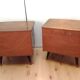 Pair of bedside tables with compass legs / vintage 50s-60s