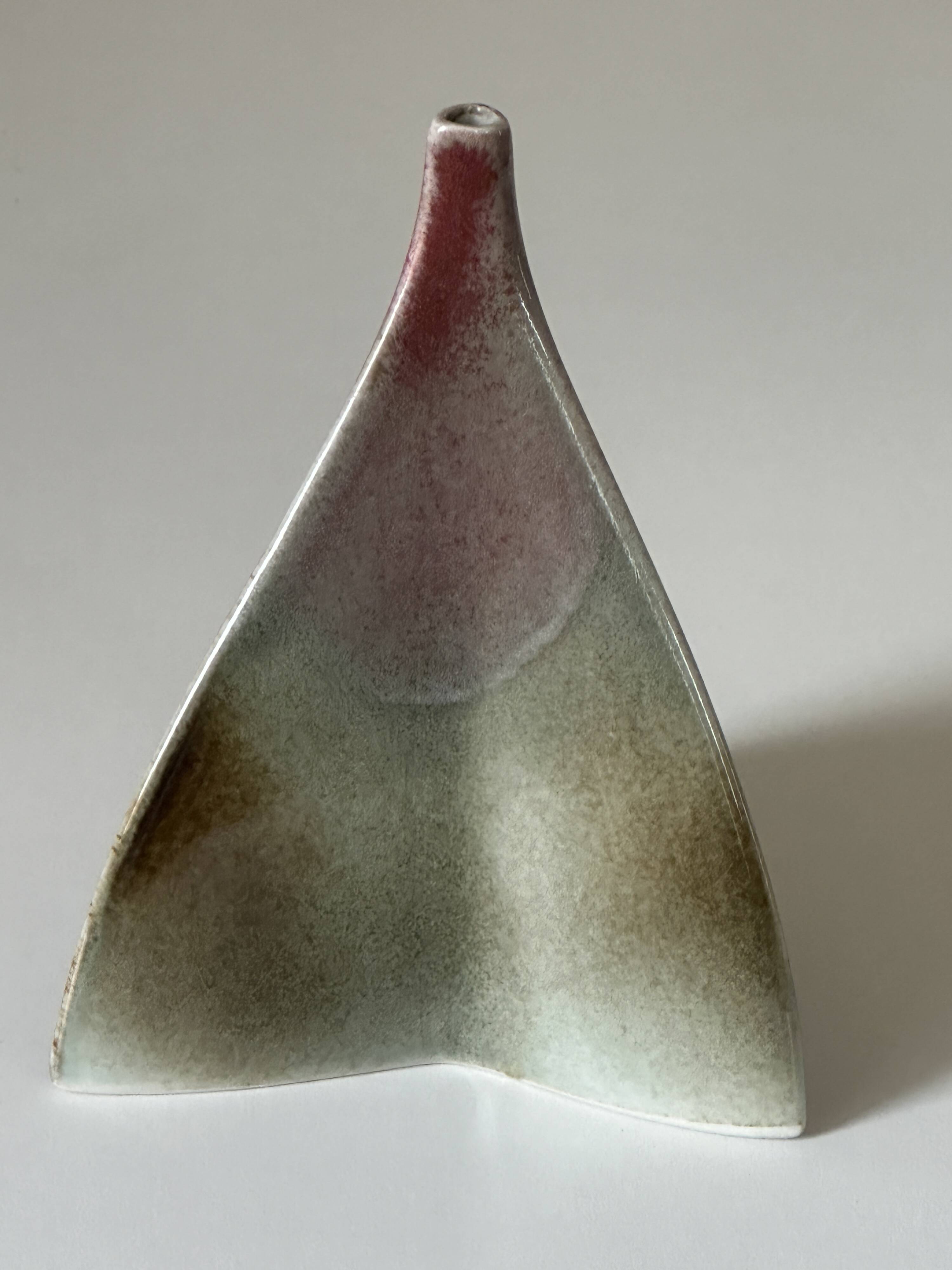 Ceramic vase virebent design 1970s