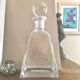 Thick glass carafe bottle 80s