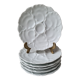 Six Bavarian porcelain oyster plates