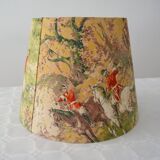 Abat-jour en tissu vintage chasse à courre