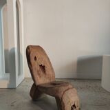 Armchair made of recycled solid teak