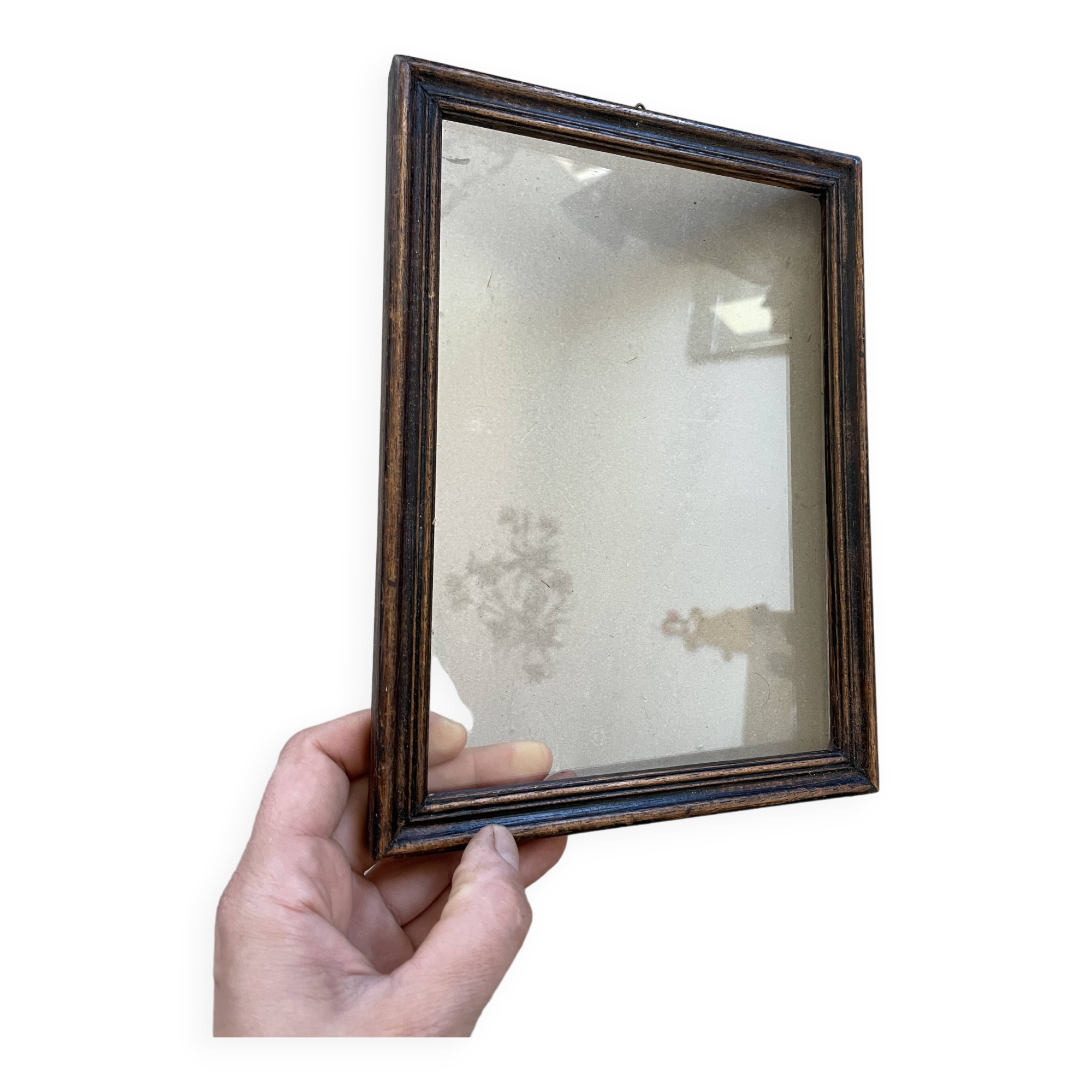 Cadre en bois foncé 17x23cm