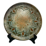 Large vintage ceramic dish signed Buffat – unique piece from the 60s-70s –