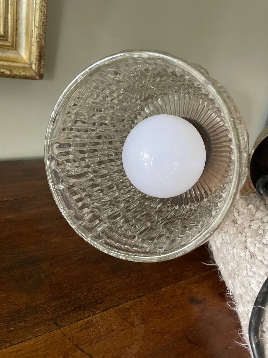 suspension en verre des années 60-70